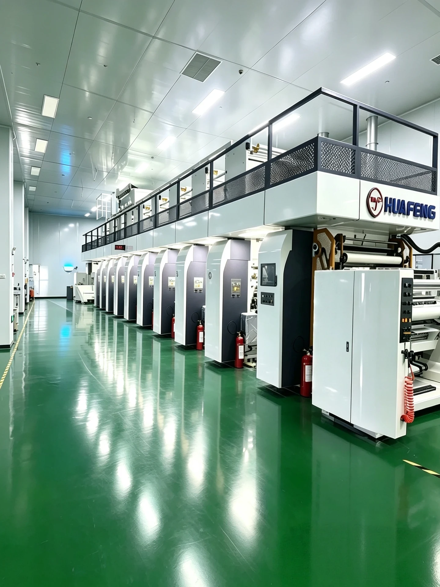 Printing equipment inside HaiYing’s packaging production workshop